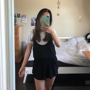 BLACK MINI ROMPER FROM ARITZIA